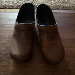 Dansko Brown Leather Women’s Clogs